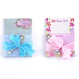 List Pad, Memo Pad And Pen Gift Set, 2 Designs