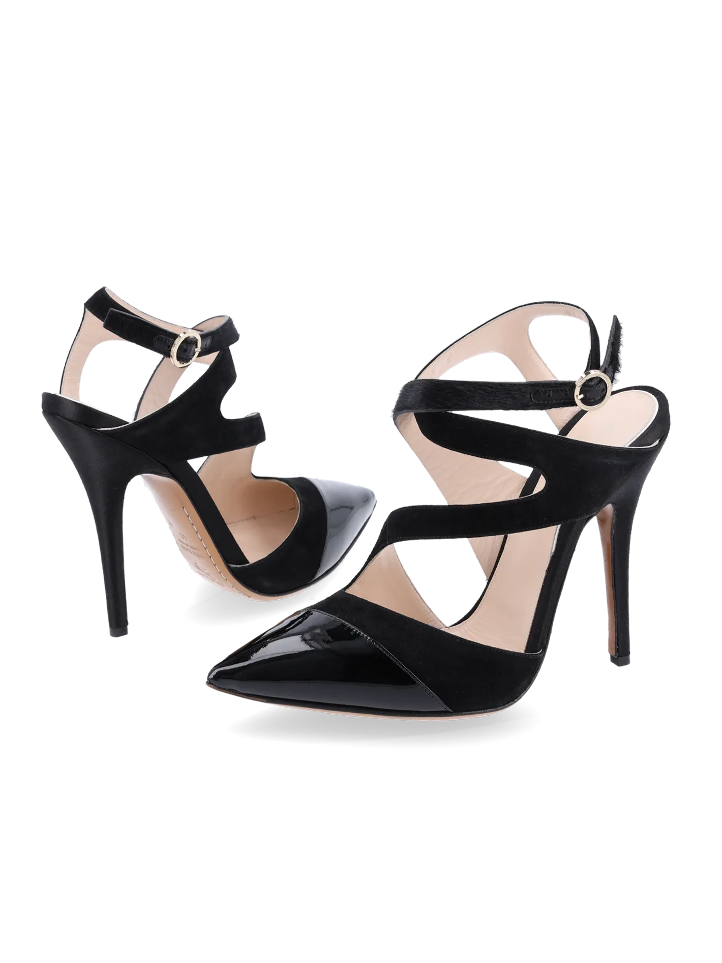 110mm cut-out leather pumps