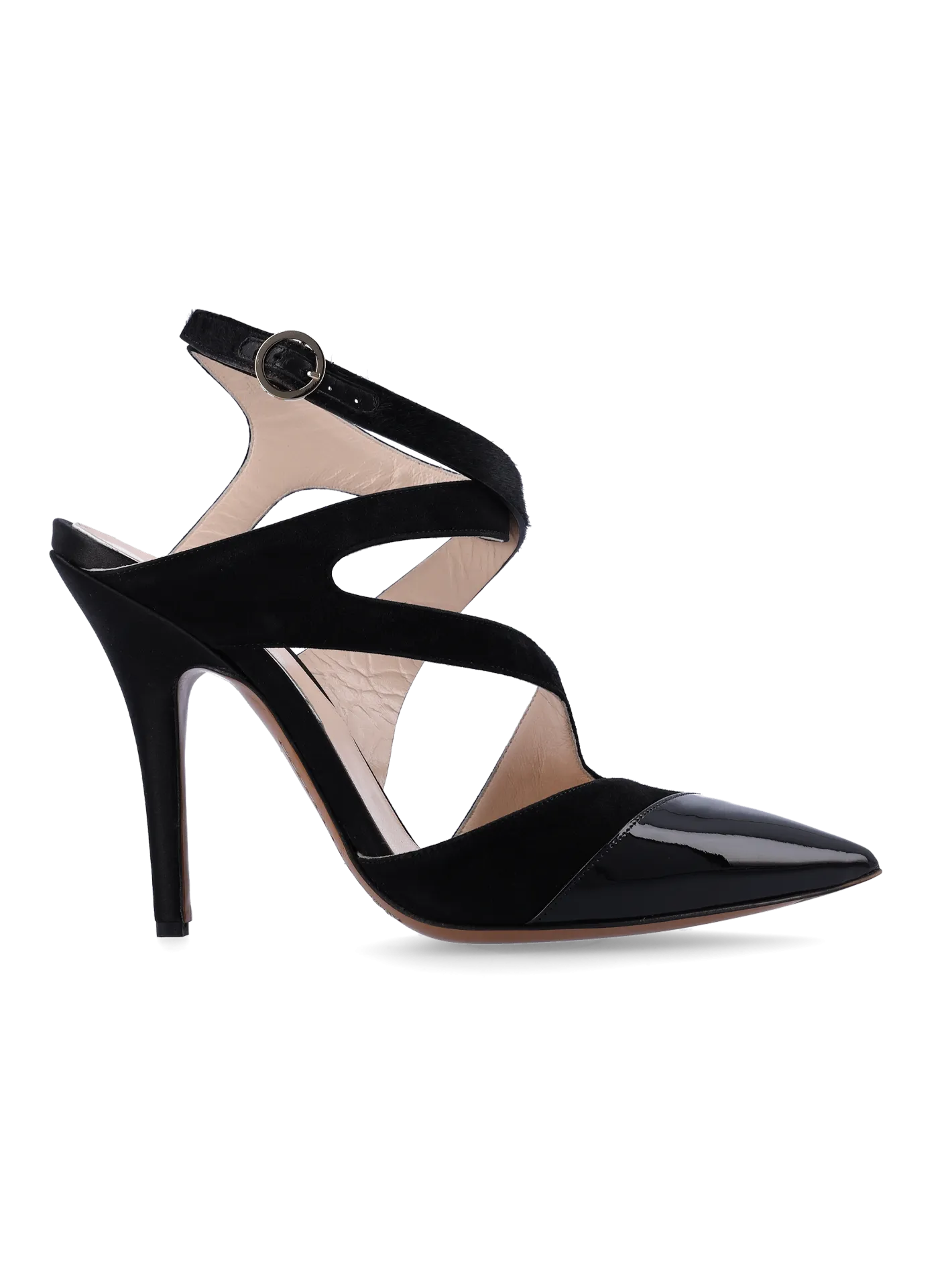 110mm cut-out leather pumps