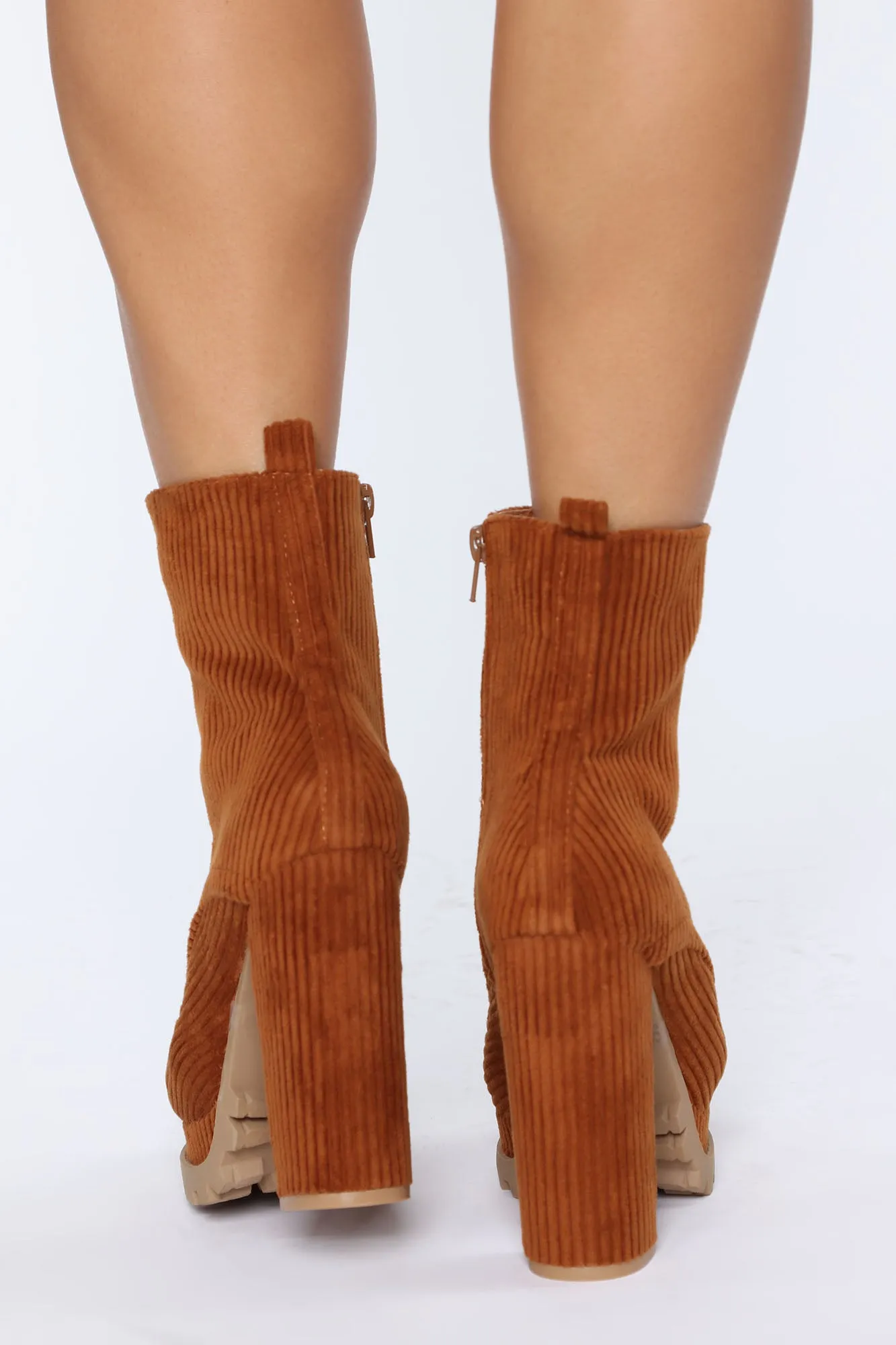 According To You Booties - Cognac