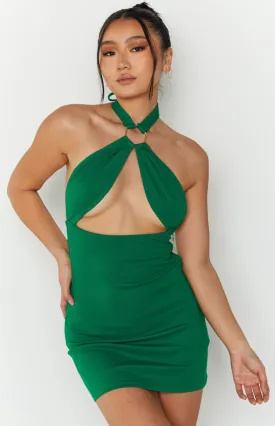 Armelle Green Halter Neck Mini Dress