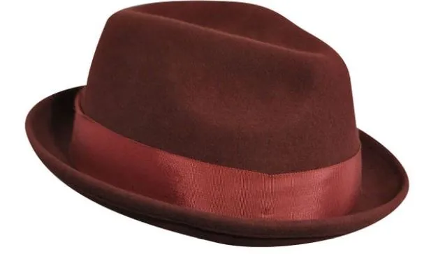 Bailey Cloyd in Oxblood Center Dent Wool Felt Trilby Hat