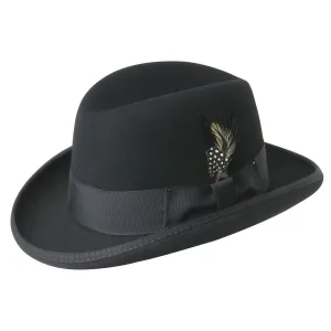 Bailey Godfather in Black Wool Felt Homburg