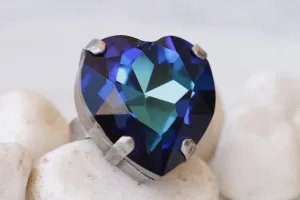 Blue Royal Heart Shaped Ring