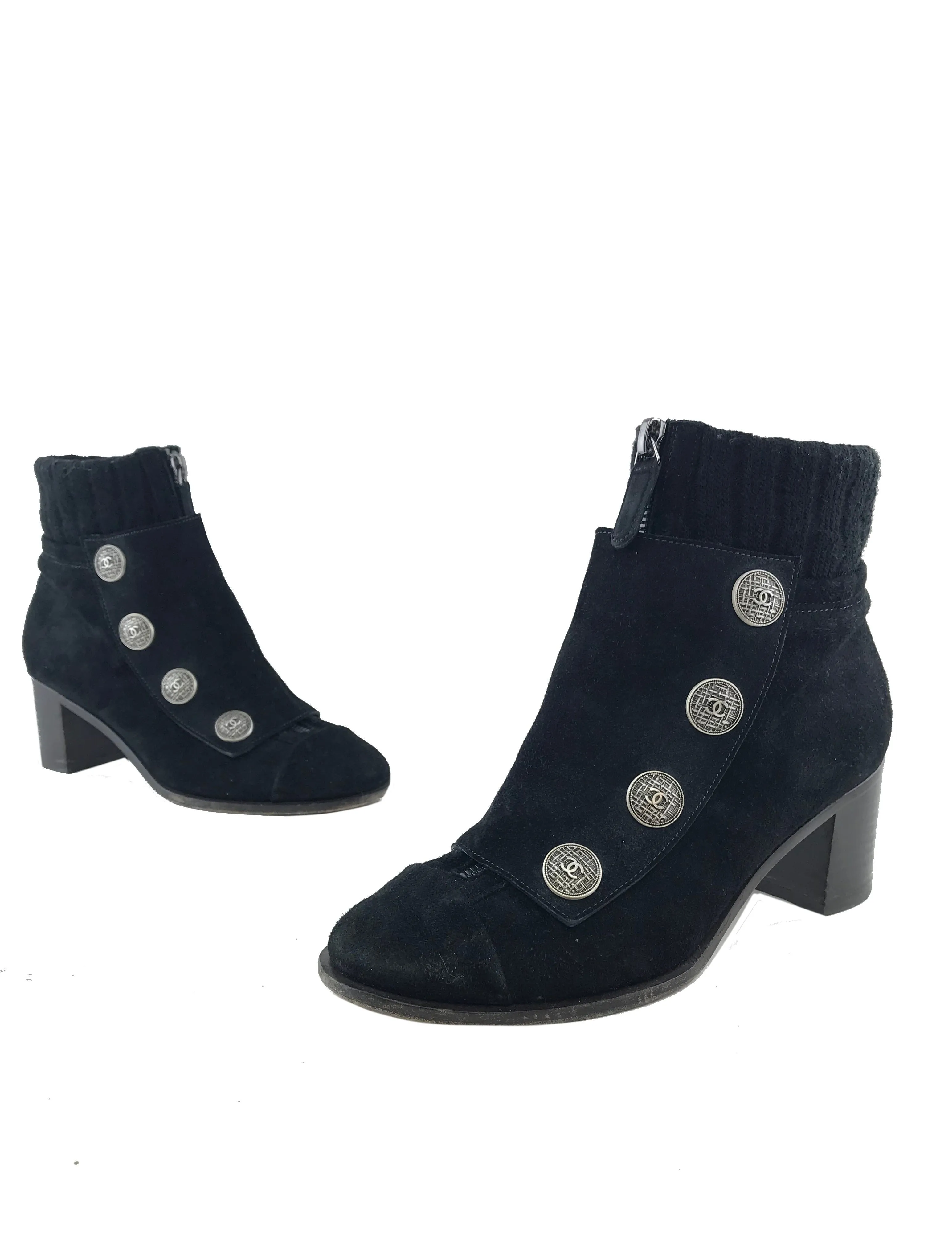 Chanel Paris-Edinburgh CC Ankle Boots Size 6.5