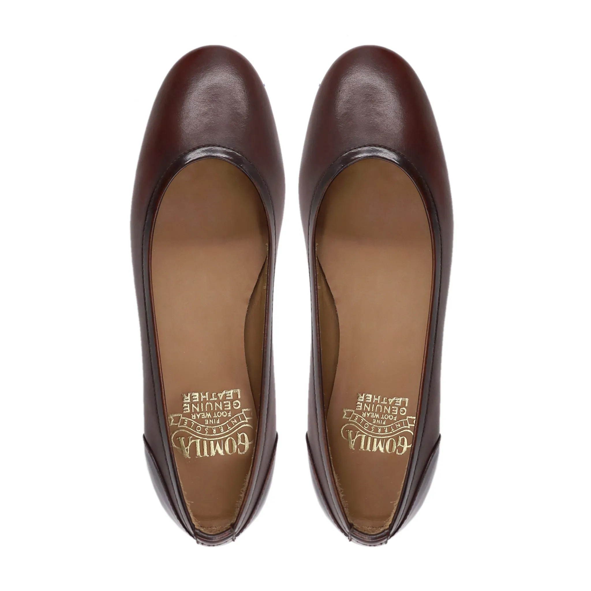 Cherish - Ladies Dark Brown Calf and Patent Leather Heel