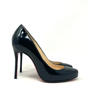 Christian Louboutin Elisa 100 Black Patent Leather Pump Heels 36 UK 3