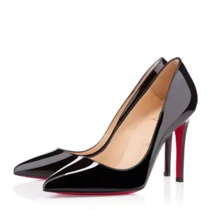 Christian Louboutin Pigalle 100 Black Patent Leather Pump Heels 38 UK 5