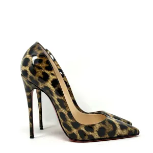 Christian Louboutin So Kate 120 Leopardino Patent Leather Pump Heels 36 UK 3