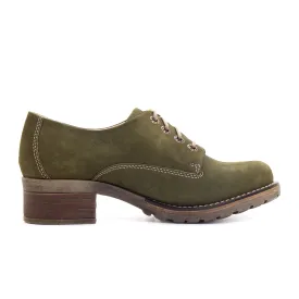 Dromedaris Kaley Heeled Lace Up (Women) - Olive