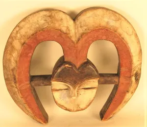 Heart Shaped Kwele Mask of the Forest Spirit Ekuk