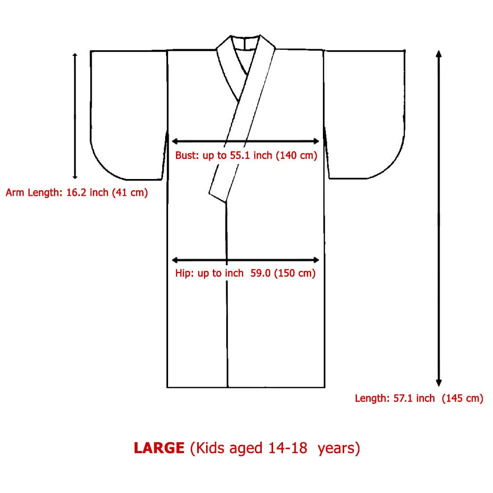 Kitsune Brown Japanese Boys Kimono Robe Costume