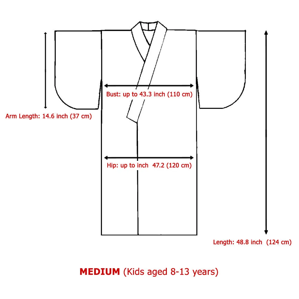 Kitsune Brown Japanese Boys Kimono Robe Costume