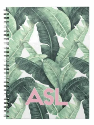 Palm Beach Chic Banana Leaves Spiral Notebooks