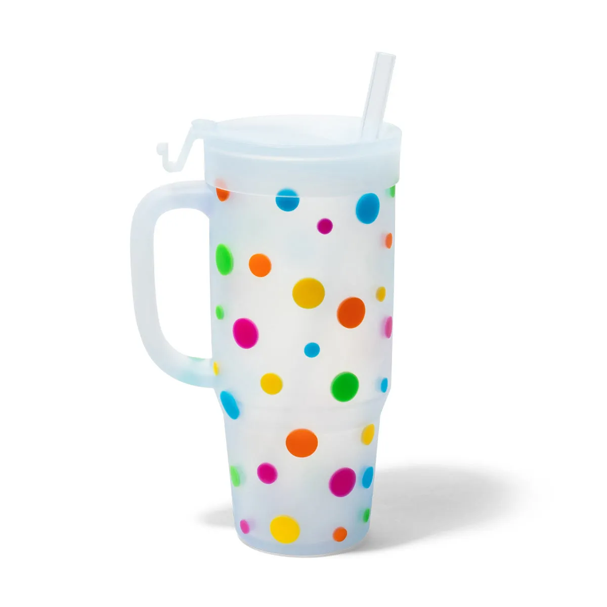 Silipint Silicone 32 oz Polka Dot Humbler (Handled Straw Tumbler)