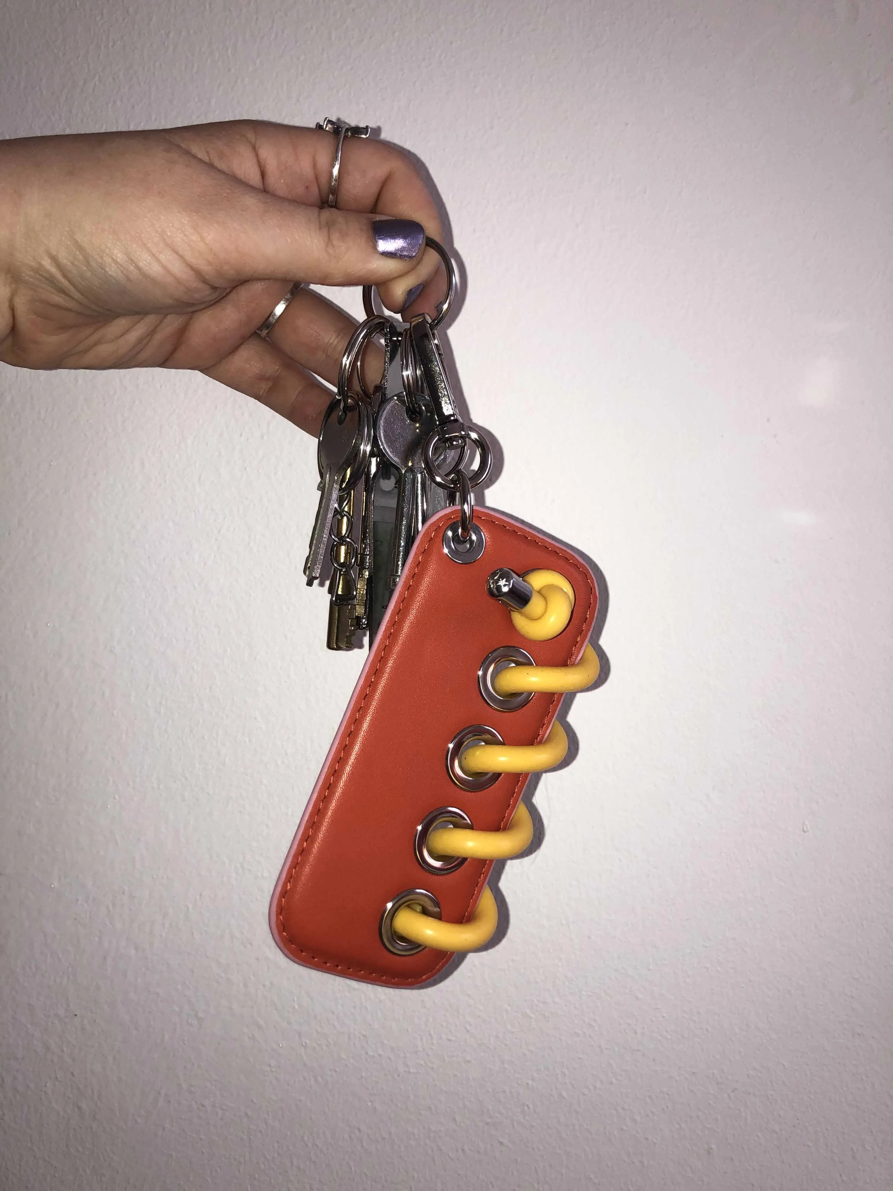 Spiral Keyring in Mango [Customisable]