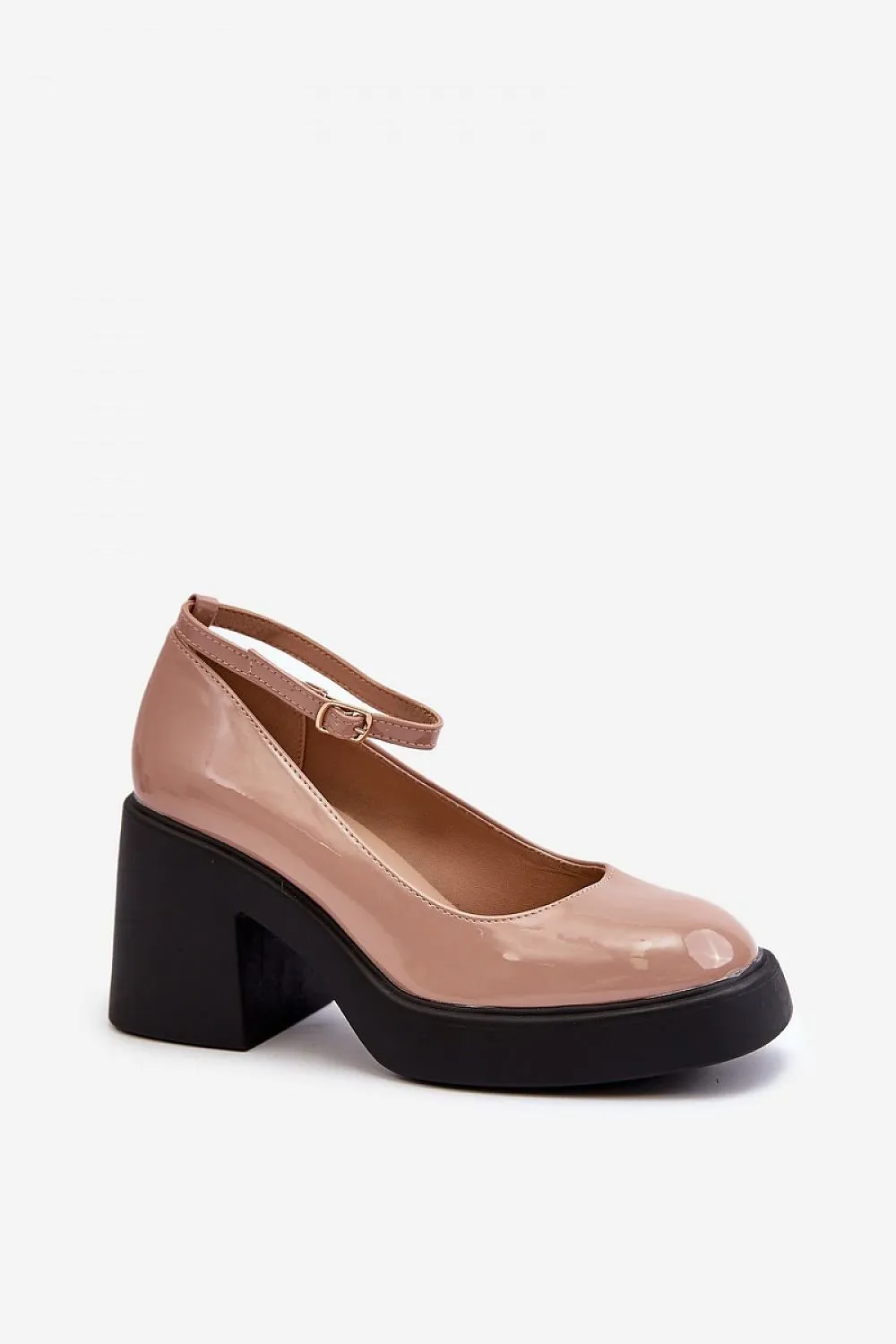 TEEK - Heeled Ankle Bumped Toe Pumps