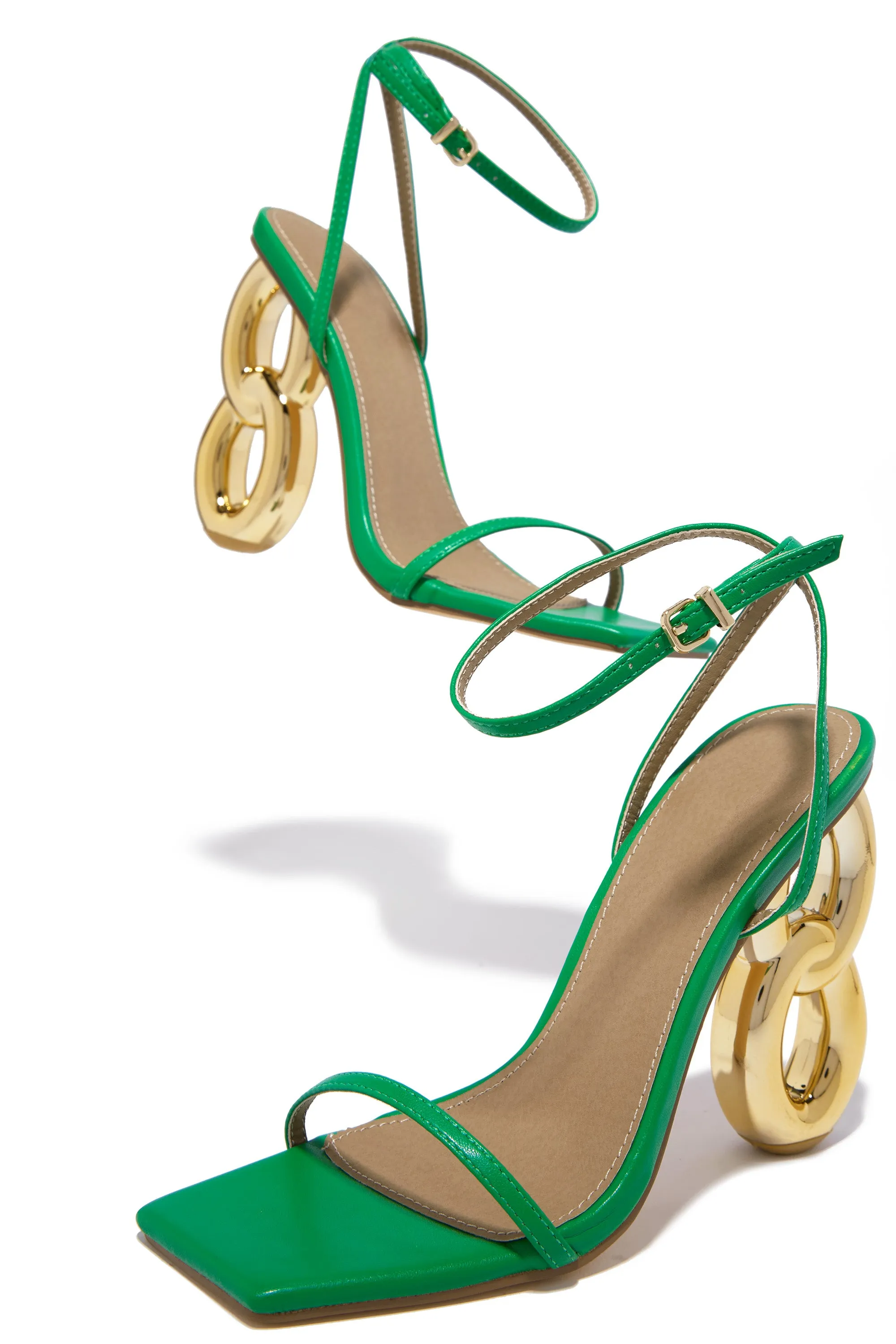 Work Of Art Single Sole High Heels - Green